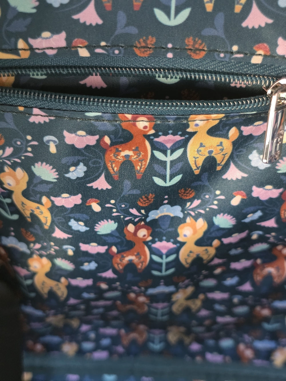 Loungefly Kids Bambi Floral Mini Backpack - Navy & Mint - Picture 10 of 11